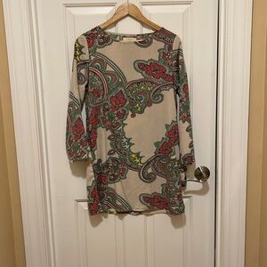 Paisley long sleeve dress